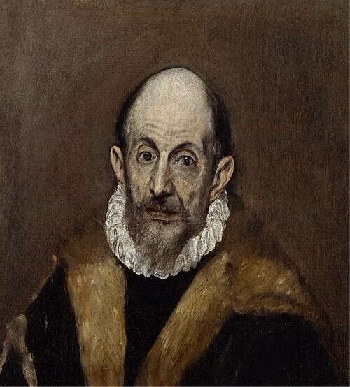 Attributed portrait of El Greco