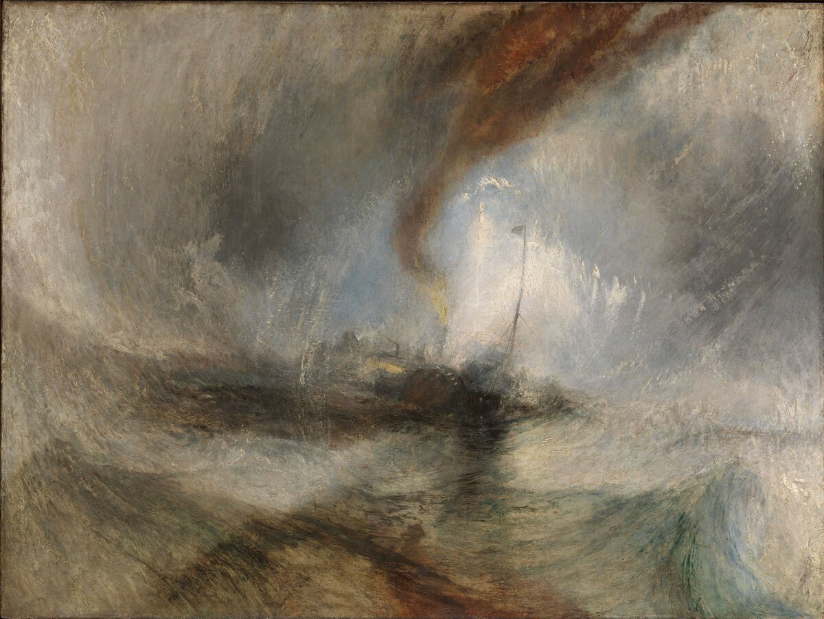 Snow Storm: Steam-Boat off a Harbour's Mouth by Joseph Mallord William Turner (exhibited 1842)